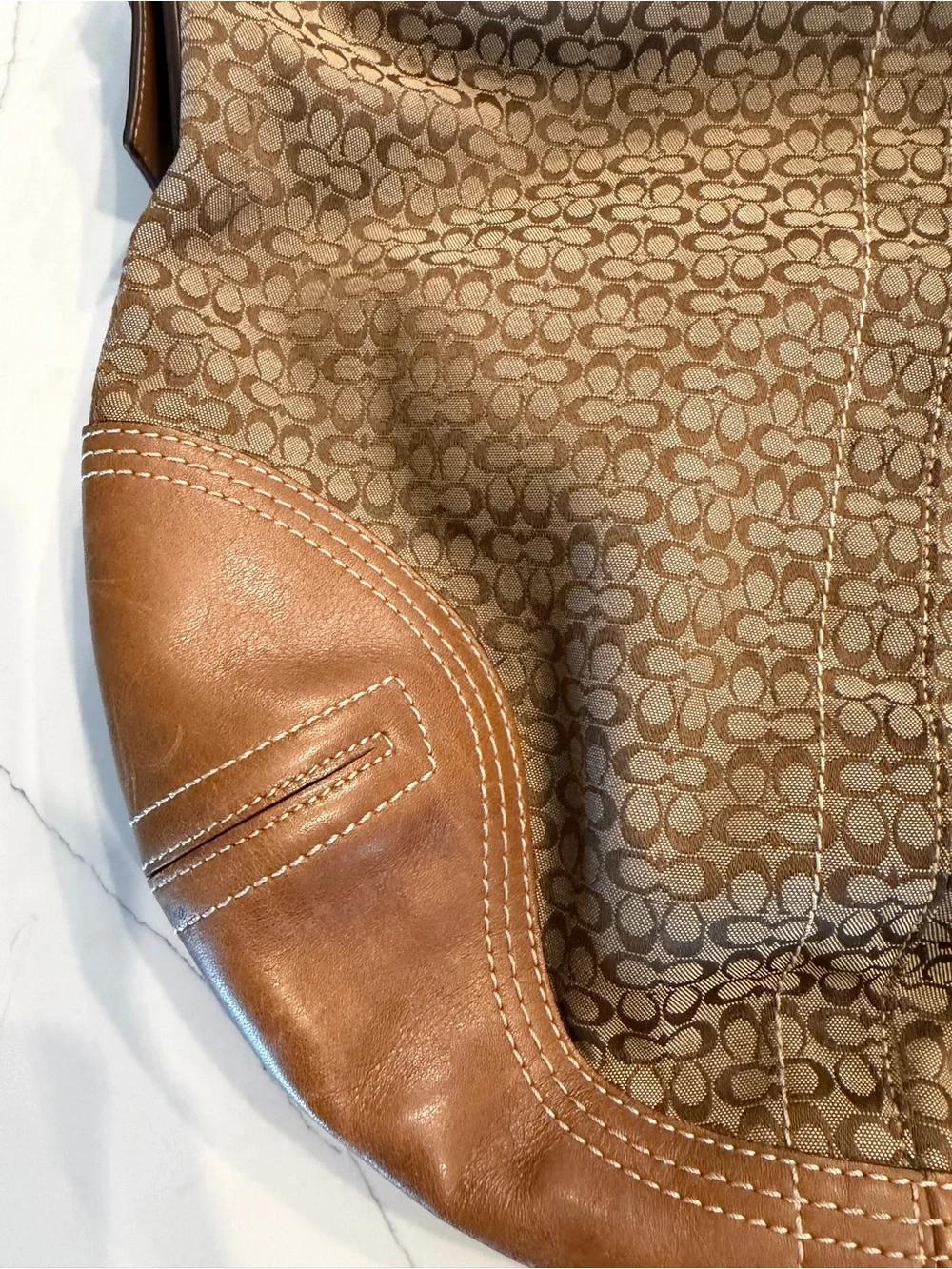 Coach Vintage Y2K Signature Hobo Handbag